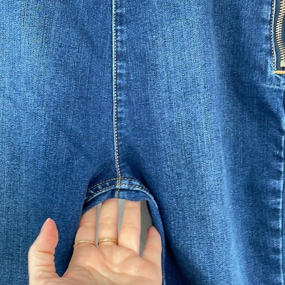 Free People High Rise Skinny Cropped Jeans Women's Size 29 Side Zip Stretch Soft - Picture 6 of 13